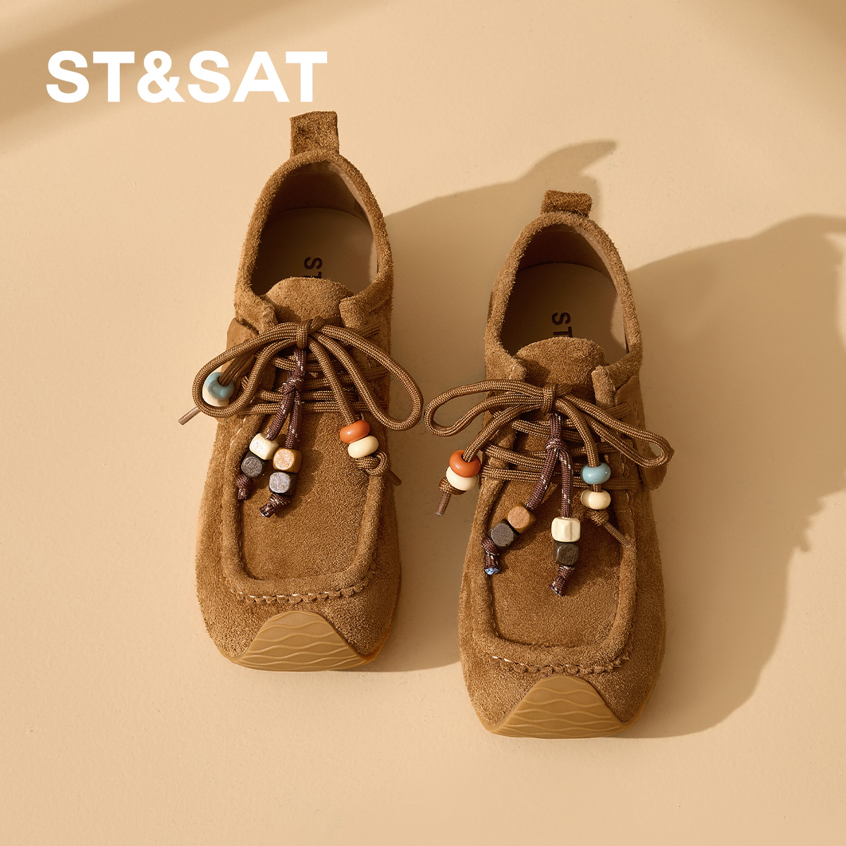 星期六2025新款秋季真皮勃肯鞋