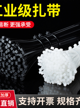 尼龙扎带按公斤批发黑色塑料卡扣园艺扎线自锁式束线