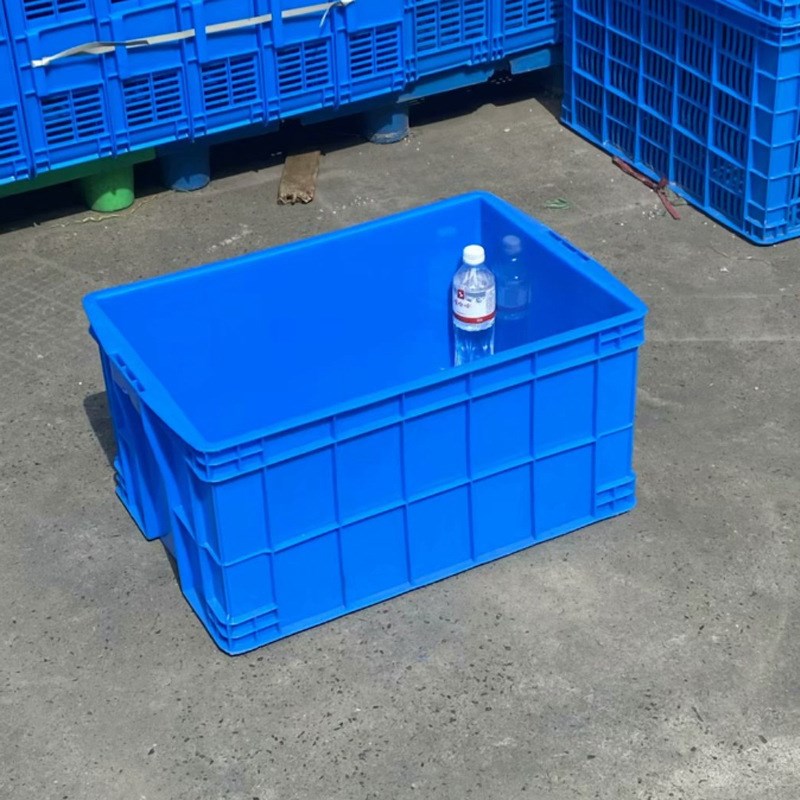 可带盖塑料周转箱 575-300 箱养E鱼龟塑胶筐大号 长方形盒工业中