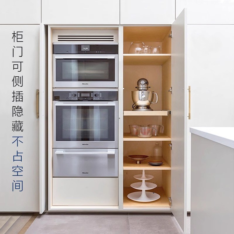 口袋门轨道隐藏式推拉门五金衣柜橱柜侧装式轨道伸缩折Z叠导轨配