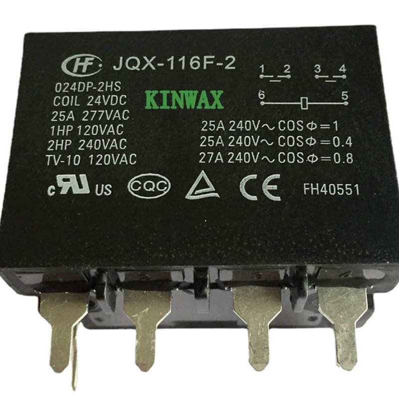 HF116F-2/100DPu-2HSFW 两组常开25A法兰安装继电器