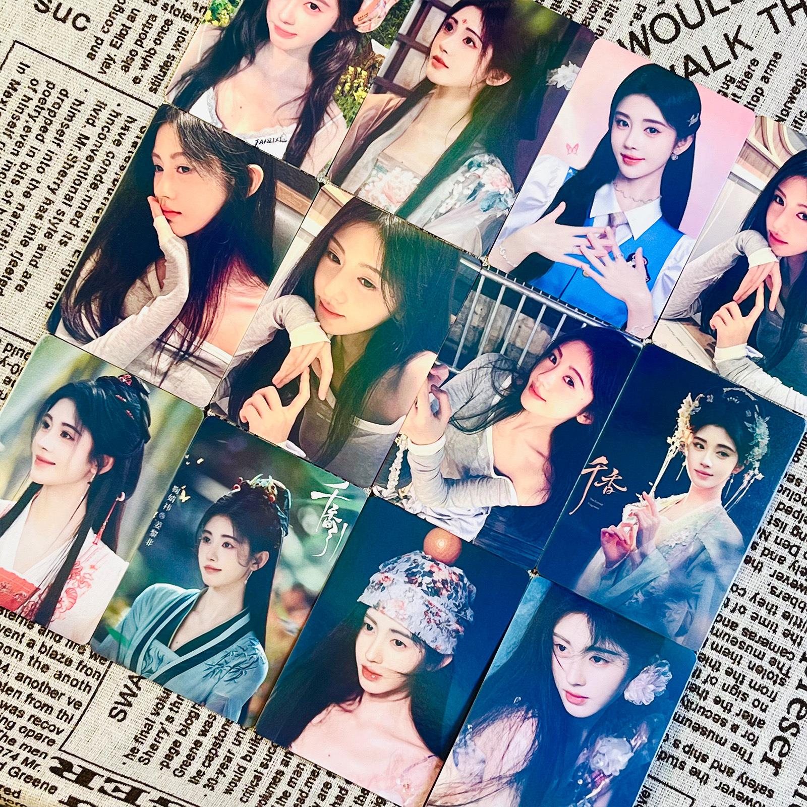 鞠婧祎镭射小卡55张写真剧照周边拍立得同款ins风闪卡自印lomo卡