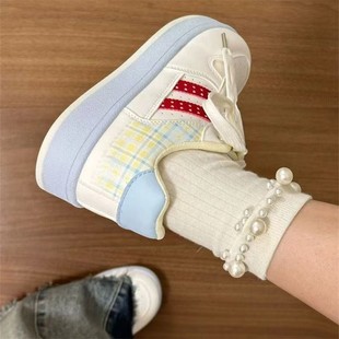 高颜值厚底休闲韩版时尚板鞋女2026新款小白鞋时尚百搭青春校园风