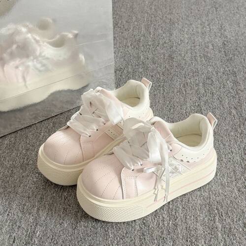 春秋韩系厚底增高小白鞋女百搭