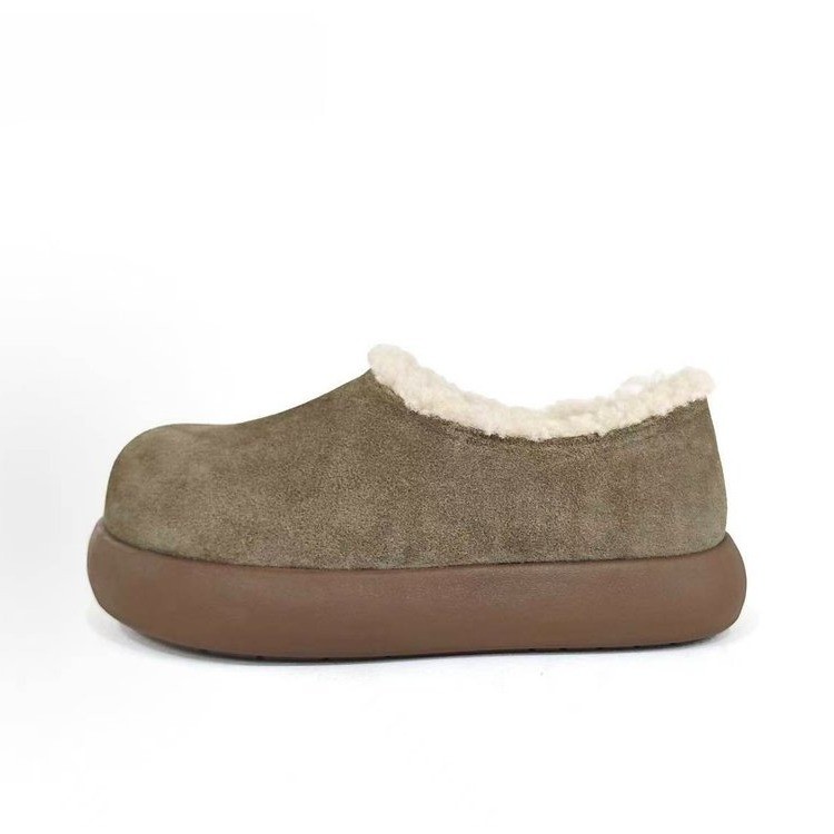 短筒雪地靴冬季加绒低帮面包棉鞋