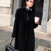 气质羚羊绒加厚大衣 高档礼盒装 2025秋冬韩系高级感中长款