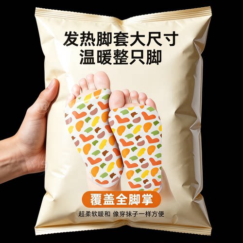发热脚套发热鞋垫袜子穿戴式脚套冬季热敷暖脚神器暖足贴脚底暖敷