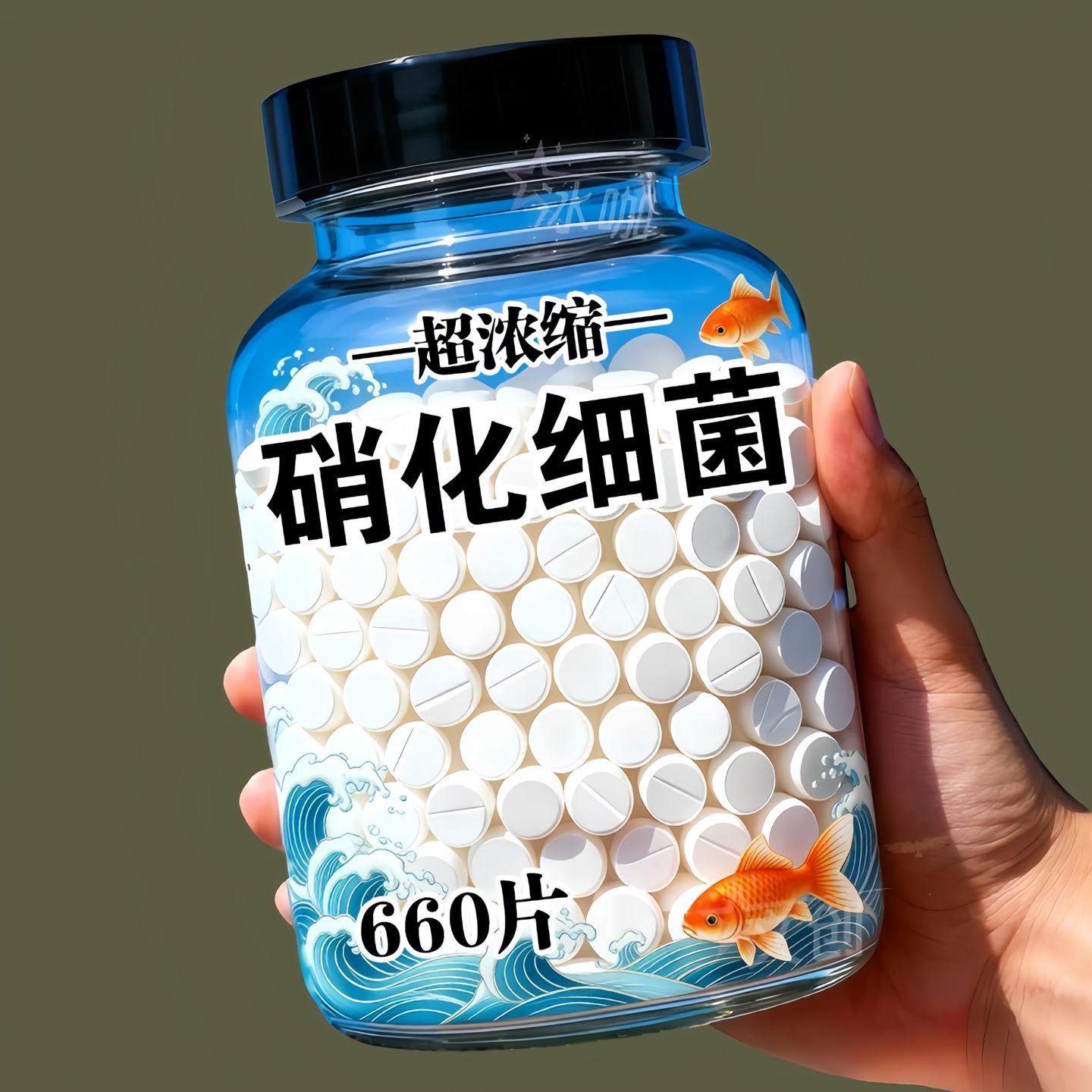 硝化细菌鱼缸用硝化菌片养鱼用品水立清净水剂水族水质鱼缸稳定剂