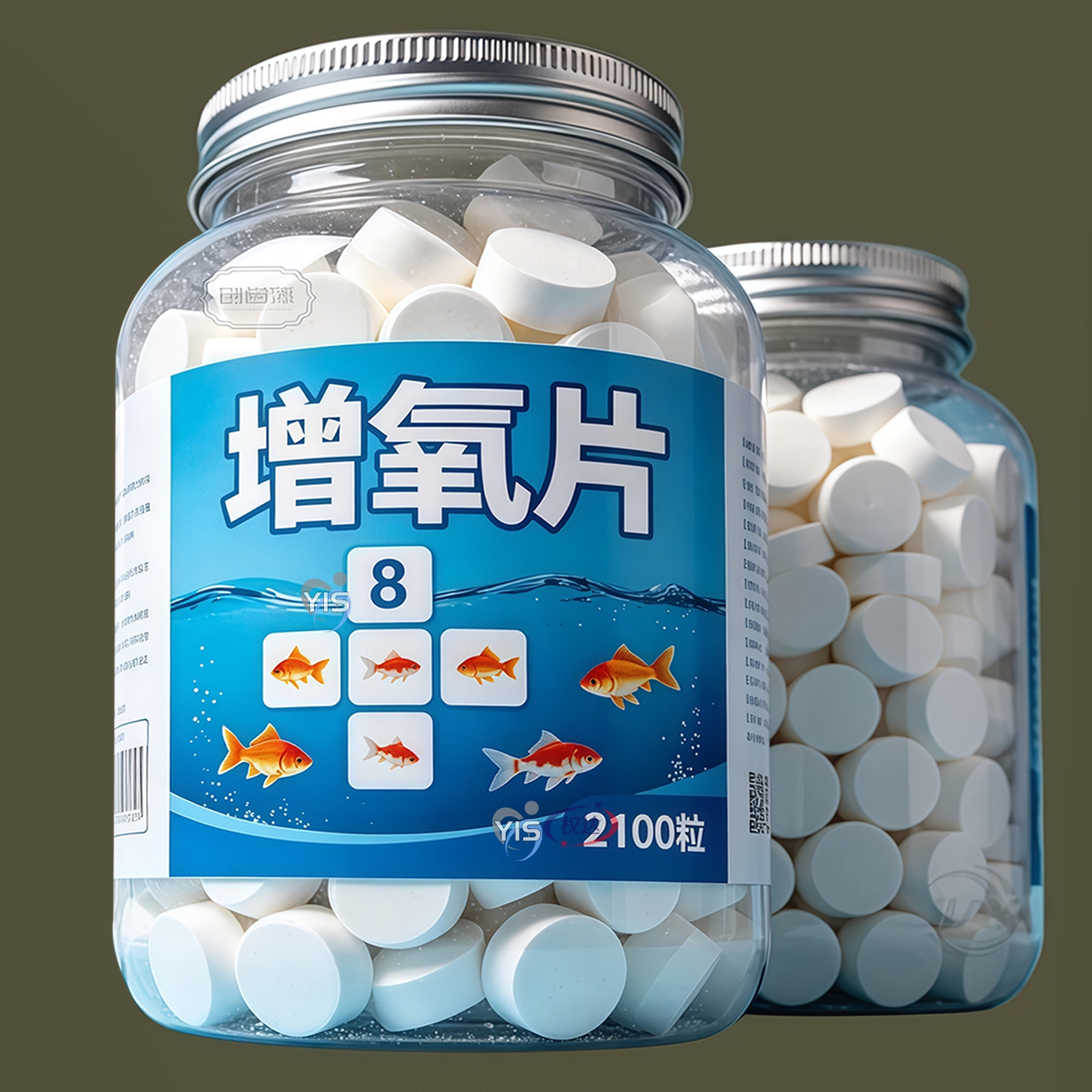 鱼缸无电制氧氧气片增氧颗粒养鱼鱼用无动力加充氧气泡石打氧神器