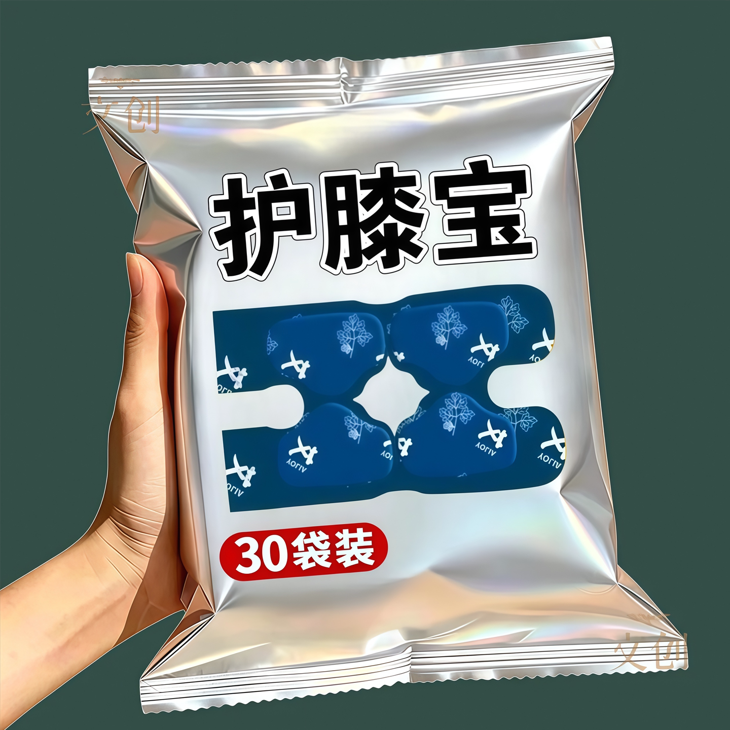 暖膝贴护膝贴艾草热敷蒸汽自发热保暖贴关节膝盖贴暖热灸贴护膝宝