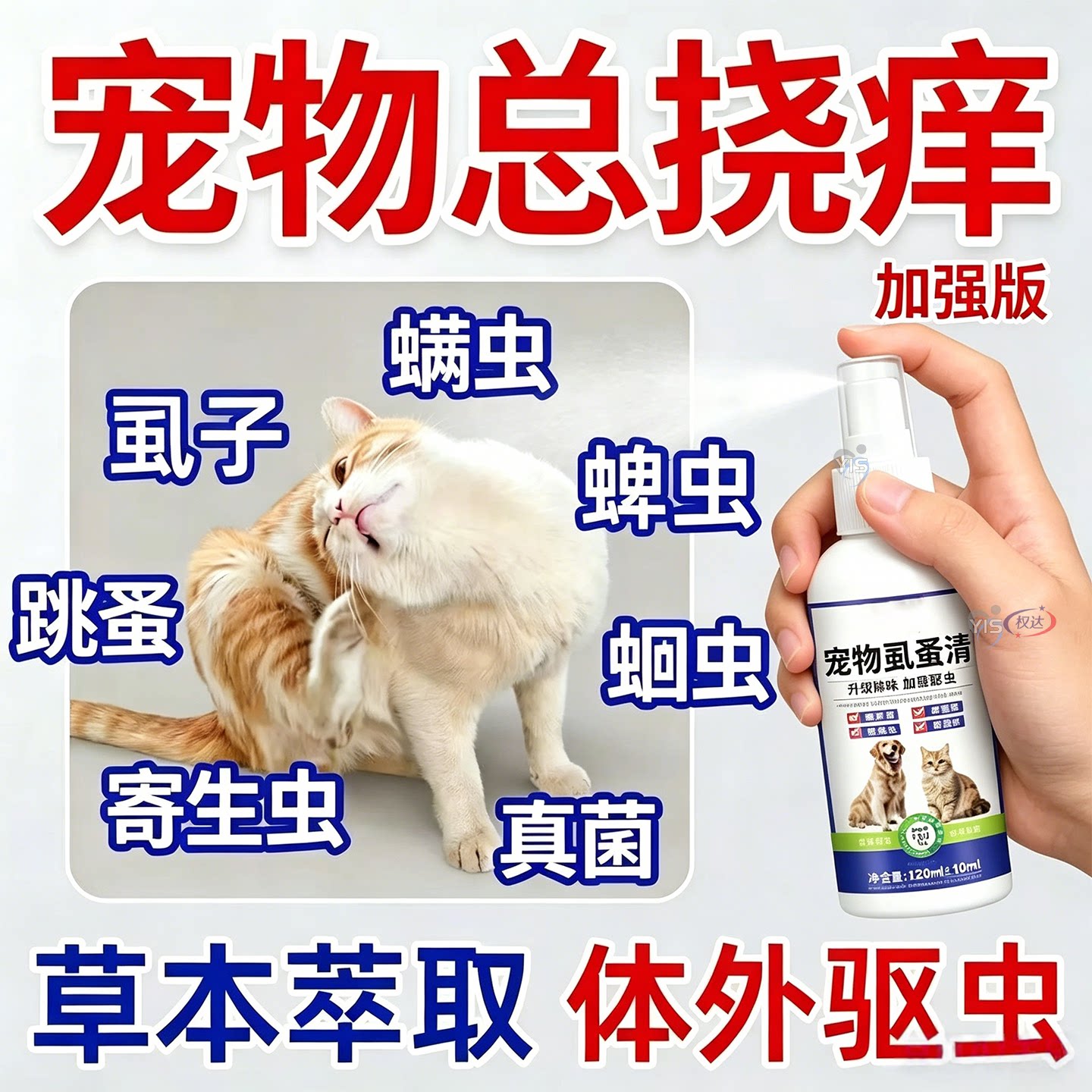虱蚤清护理喷剂呵护猫狗皮毛洁净