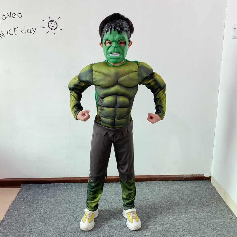 绿巨人衣服肌肉服装儿童成人浩克The Hulk舞会派对万圣节表演出服