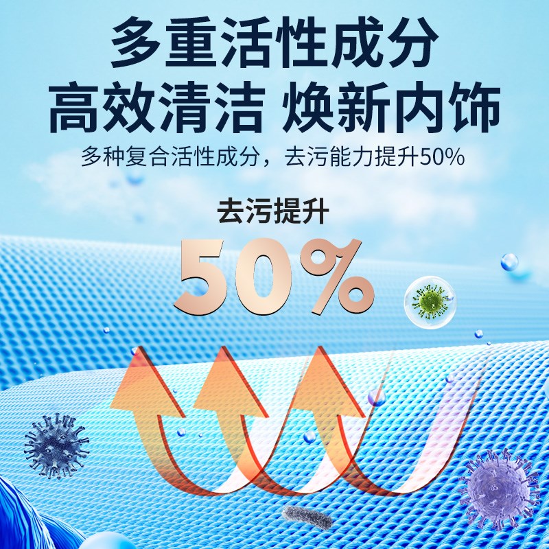 洁爵仕汽车内饰清洗剂车内清洁神器免水洗专业车顶棚皮革泡沫翻新