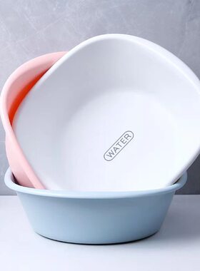 方型加厚塑料脸盆加深学生宿舍家用卫生间洗衣水盆婴儿洗菜洗脚盆