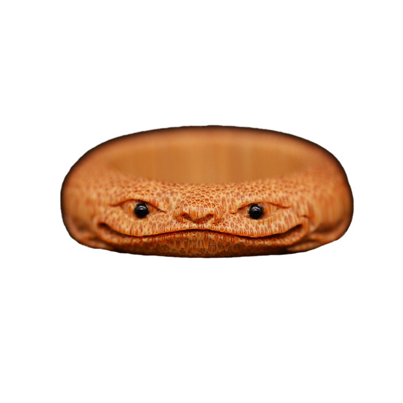 精选龙血金丝竹.纯手工刻绘一体巧雕金蟾指环圈竹雕呱呱来财跑环,特色手工艺,竹编/竹雕,淘宝优惠券,粉丝福利购,淘宝优惠卷