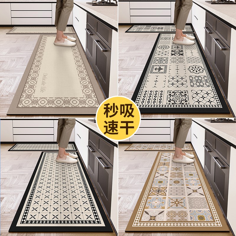 硅藻泥厨房专用地垫防滑防油吸水垫家用耐脏防水脚垫免洗可擦地毯