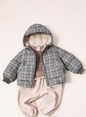 男宝宝羽绒服中长款冬季新儿童羽绒服小童装90绒加厚外套22911