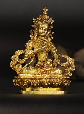 慧宝三黄铜小佛像多尊可选纯铜藏传密宗铜佛像居家车载供奉