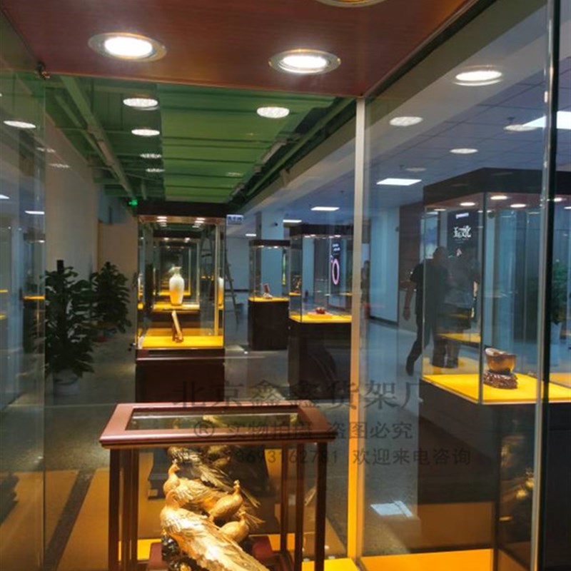 博物馆展示柜古董瓷器文物字画独立展柜艺术馆玻璃展示柜台陈列柜