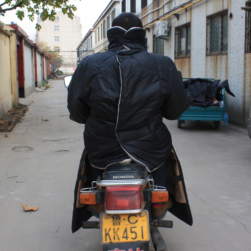 125摩托车挡风被冬季加厚防水加绒防风罩150跨骑三轮大架防寒衣男