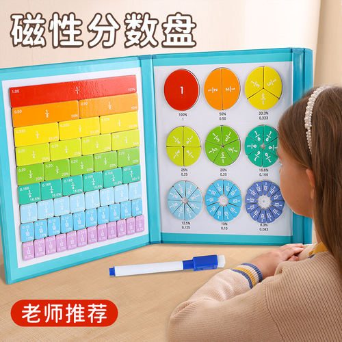 磁吸丨磁性分数盘小学数学教具