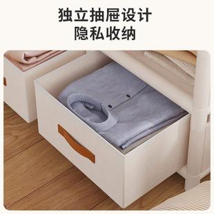 现代防尘收纳柜出租房宿舍经济型挂衣橱 简易布衣柜卧室家用简约款