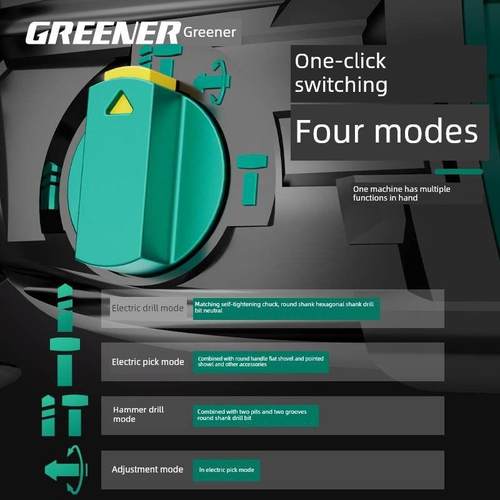 德国精装进口绿林电锤冲击钻机家用冲击电钻电动镐两用三合一墙体