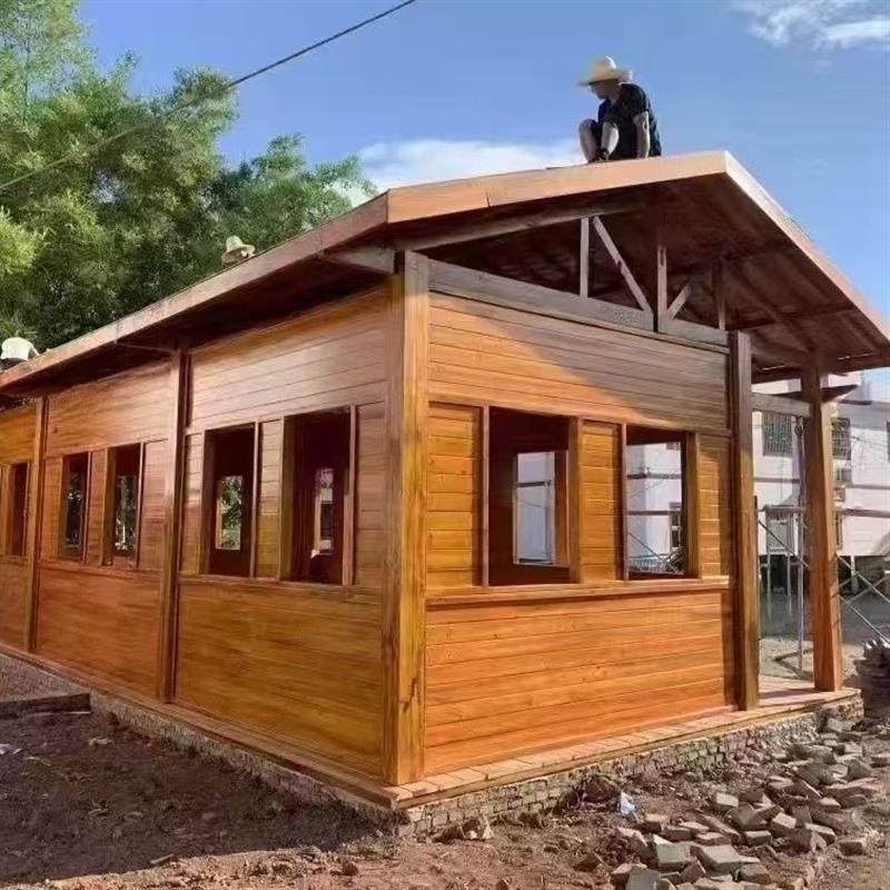 户外木屋民宿实木防腐木移动售货亭房子别墅风景区小木屋庭院定制