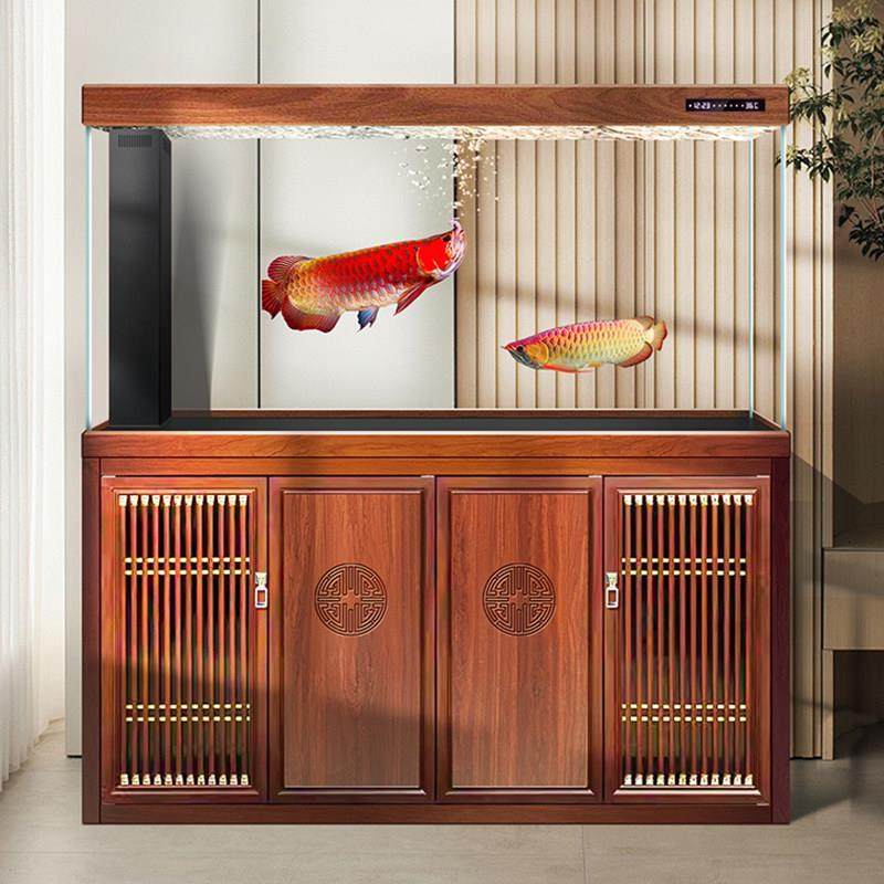 新款鱼缸带底柜一体大型客厅家用办公室专业级底滤中式龙鱼专用缸,宠物/宠物食品及用品,底柜/落地缸,淘宝优惠券,粉丝福利购,淘宝优惠卷