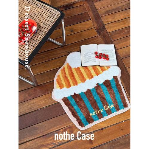 nothe Case「香橙麦芬」可爱地毯入户门脚垫 原创毛绒柔软地垫