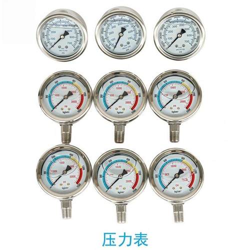 意大利AR泵头配件超高压清洗机压力表200公斤-500公斤1/4螺纹