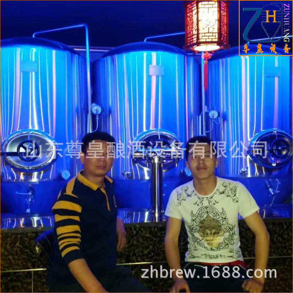厂家直销专业小型啤酒酿酒设备 济南1000L不锈钢发酵罐鲜酿