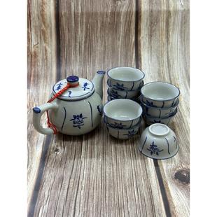 葵斗陶瓷功夫茶具套装 新款 复古手绘茶壶怀旧茶杯家用泡茶青瓷单壶