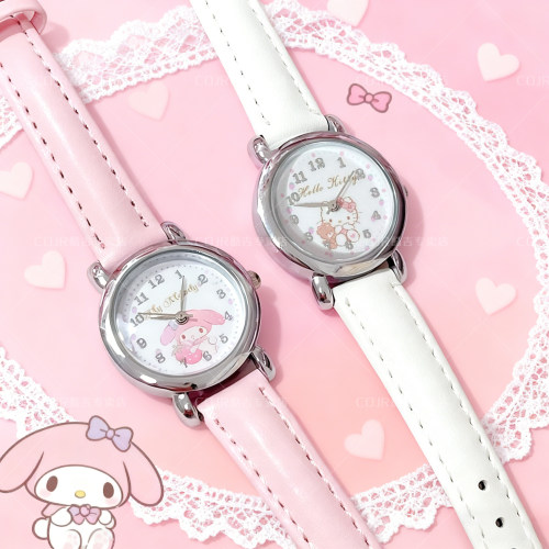 三丽鸥HelloKitty美乐蒂儿童手表女孩中小学生只看时间卡通石英表 - 封面