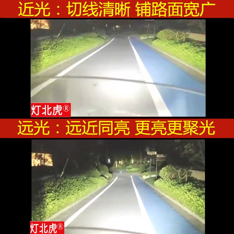 适用铃木UY125 UU125摩托车LED大灯透镜改装远近光一体H4车灯踏板