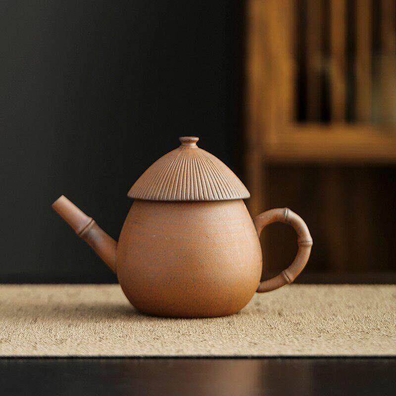 手工老岩泥侠客壶原矿茶壶泡茶家用小茶壶陶瓷泡茶专用壶紫砂茶具