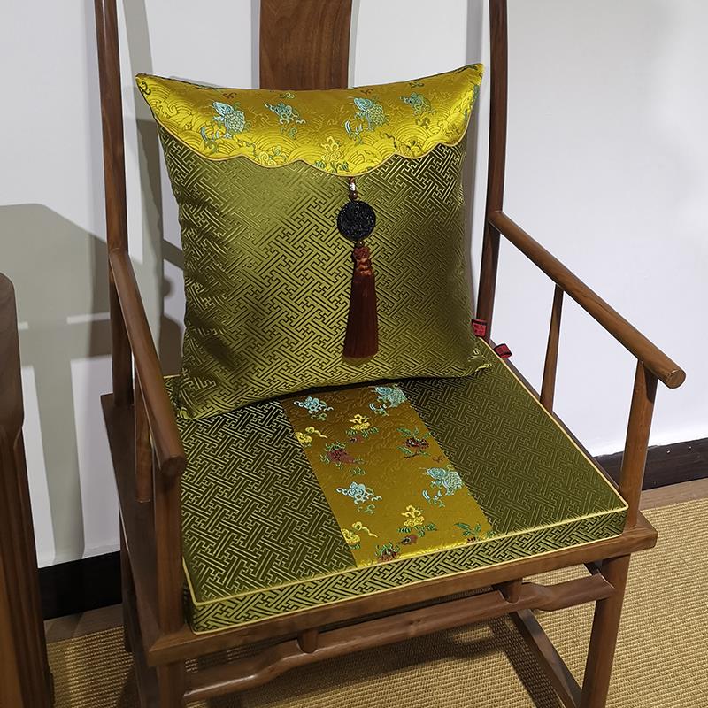 定制中式椅子坐垫红木茶椅太师圈椅宫廷皇宫官帽主椅坐垫原创精品