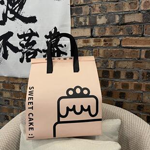 4寸6寸8寸10寸一次性生日蛋糕盒保温袋铝箔手提外送包装冷藏定制