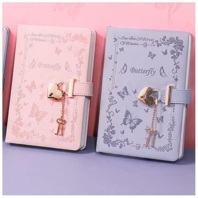 B6带锁密码本学生钥匙日记本高颜值ins记事本少女心本子笔记本