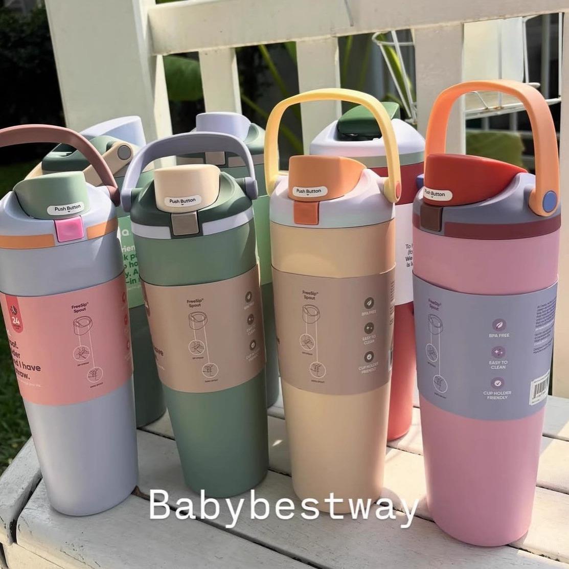 美国正品水杯Owala FreeSip® Sway手提不锈钢水壶保冷保温吸管杯