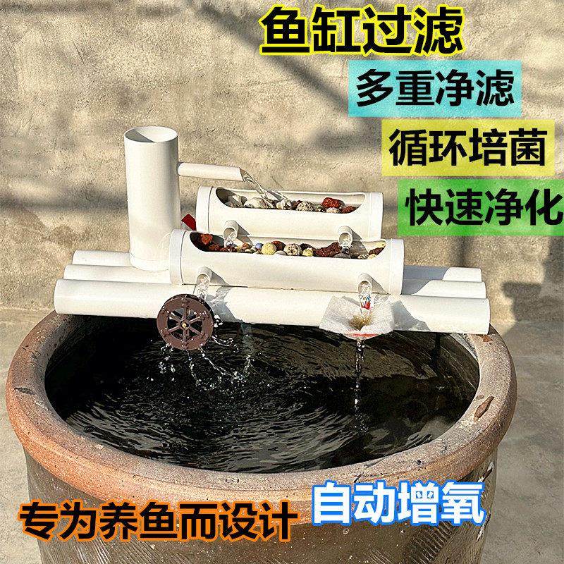 陶罐流水摆件循环水石槽瀑布造景养鱼缸鱼盆自动增氧系统免换水泵,家居饰品,流水摆件,淘宝优惠券,粉丝福利购,淘宝优惠卷
