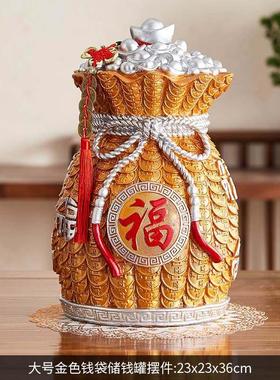 聚宝盆招财客厅古董博古物书架玄关装饰品开业礼品中式电视柜摆件