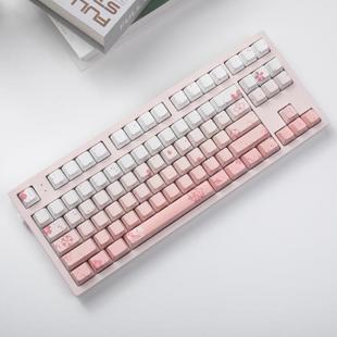 8.0机械键盘 104 粉色侧刻透光 JKDK落樱缤纷 OEM键帽68