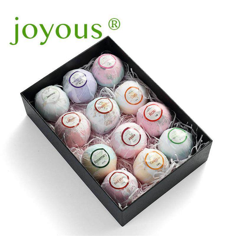 joyous花瓣系列套装礼盒 速卖bath bomb沐浴泡澡球气泡弹爆炸爆款