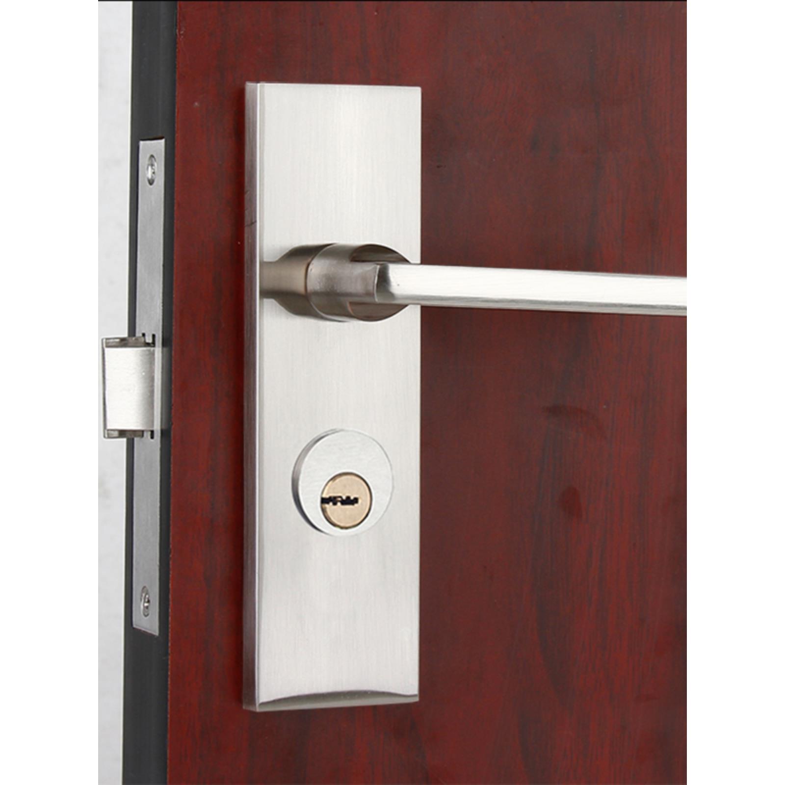 5745锁体单舌门锁孔距140大单舌插芯执手锁简约浴室卫生间单舌锁