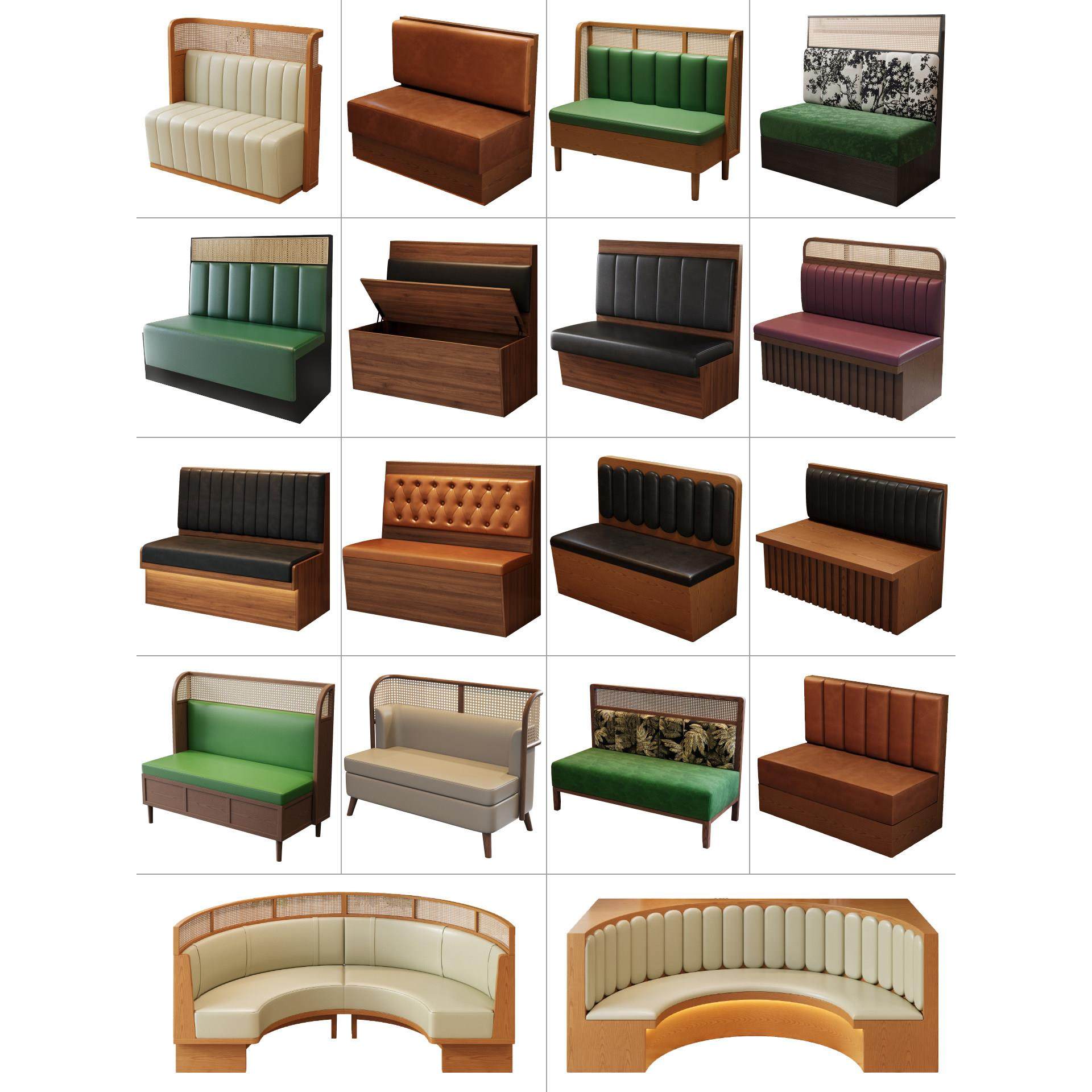 餐厅实木卡座沙发定制东南亚风泰式茶楼烧烤火锅饭店商用餐饮桌椅,商业/办公家具,卡座,淘宝优惠券,粉丝福利购,淘宝优惠卷