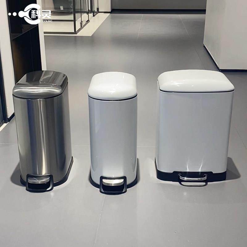 高颜值脚踏垃圾桶长方形双层带盖家用夹缝客厅厨房卫生间厕所现代
