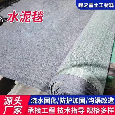 护坡水泥毯混凝土铺路景观沟渠防护毯防水浇水固化硬化固水毯河道