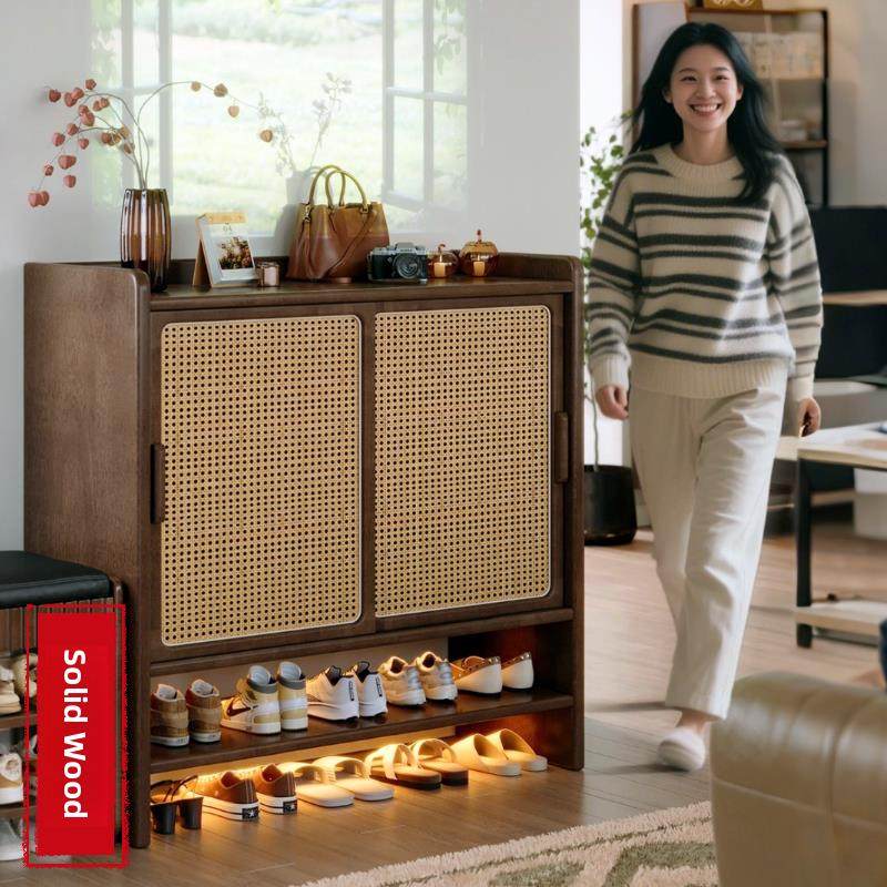 支持定制实木鞋柜家用门口收纳储物柜入户玄关柜一体靠墙鞋架,住宅家具,鞋柜,淘宝优惠券,粉丝福利购,淘宝优惠卷