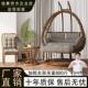 北欧轻奢吊篮藤椅家用摇篮椅室内阳台吊椅户外庭院鸟巢吊兰双人秋